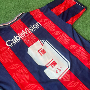Vintage Umbro #9 CA San Lorenzo 1996/97 Home Football Kit (L)