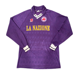 Vintage ABM ACF Fiorentina 1990/91 Home Football Kit (L)