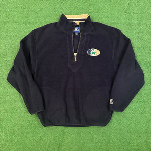 Vintage Starter Notre Dame Fighting Irish Football Quarter-Zip Fleece Jacket (XL)