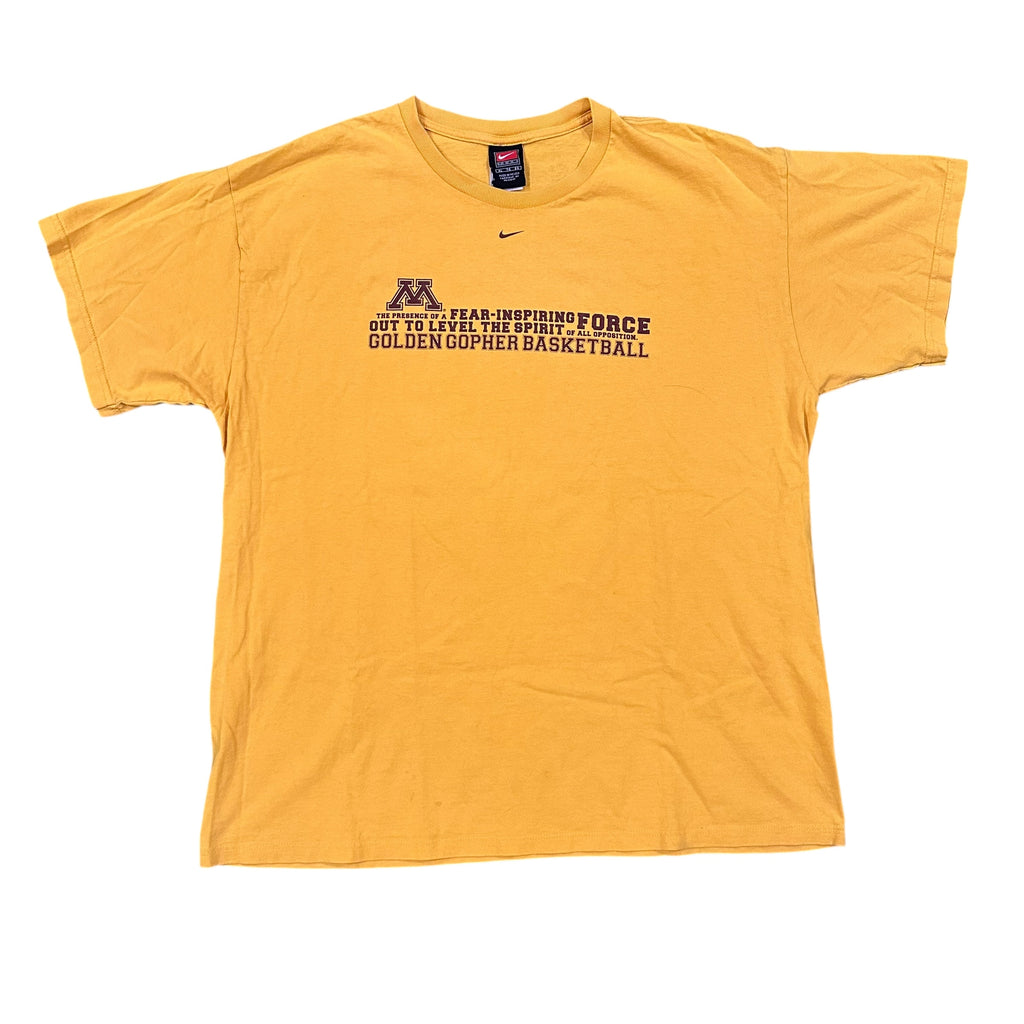 Vintage Nike Team Minnesota Golden Gopher Basketball T-Shirt (XL)