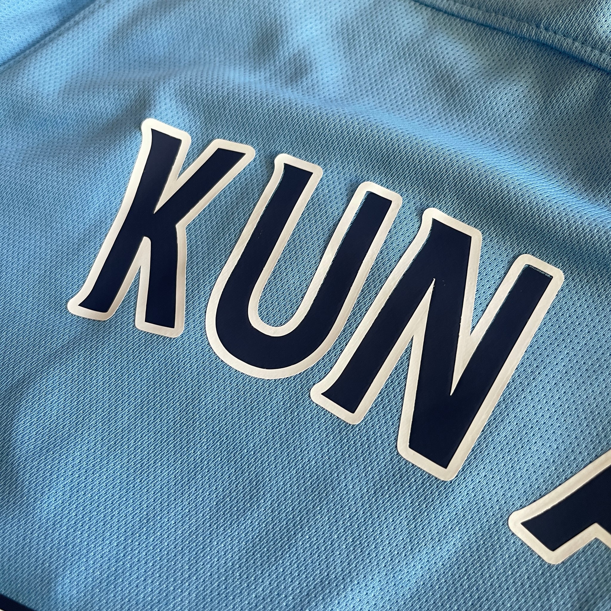 NIke Manchester City #10 Kun Aguero 2015/16 Home Football Kit (L)