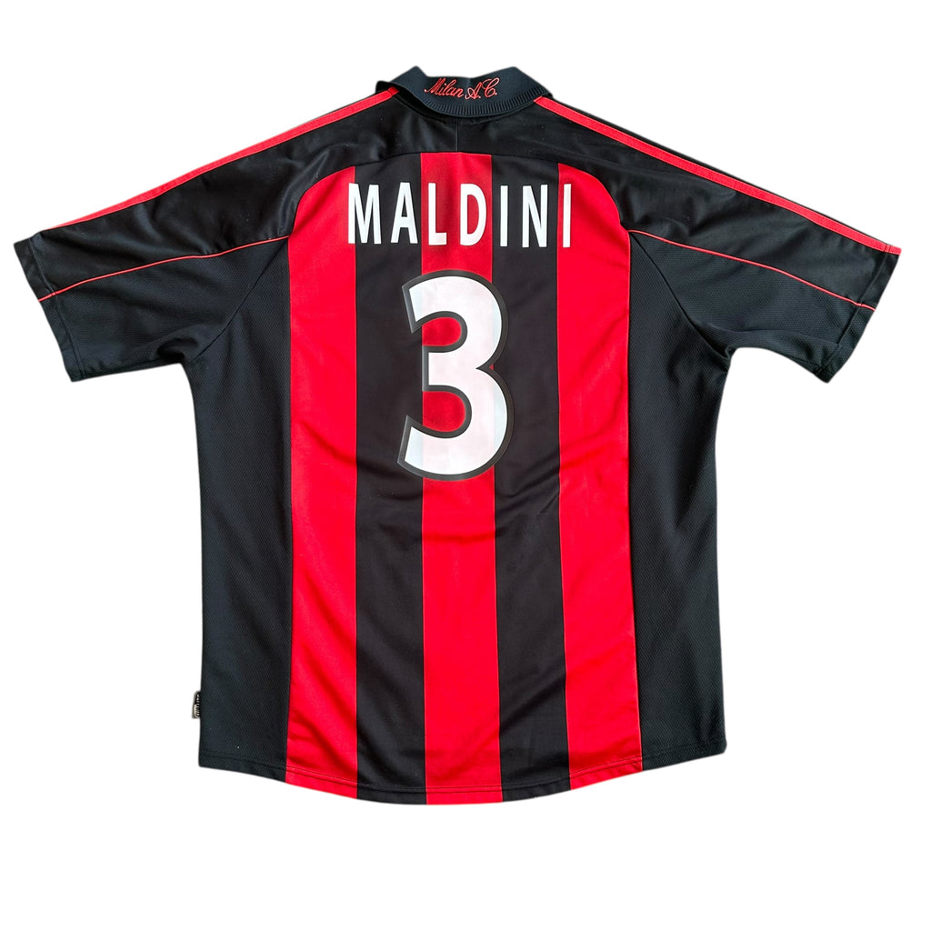 Vintage Adidas AC Milan #3 Maldini 2000/02 Home Football Kit (XL)