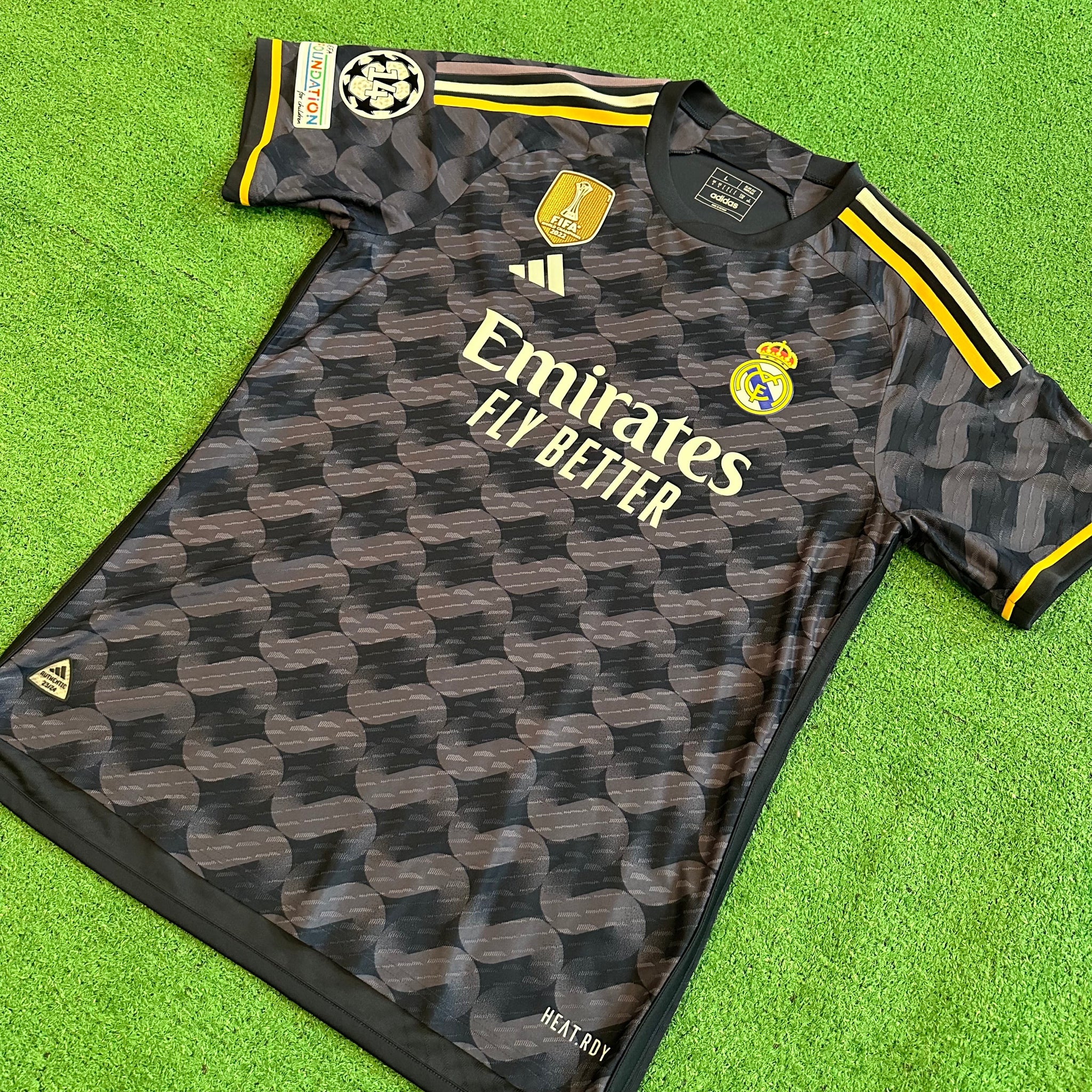 Adidas Real Madrid #5 Bellingham 2023/24 Away Authentic Football Kit (L)