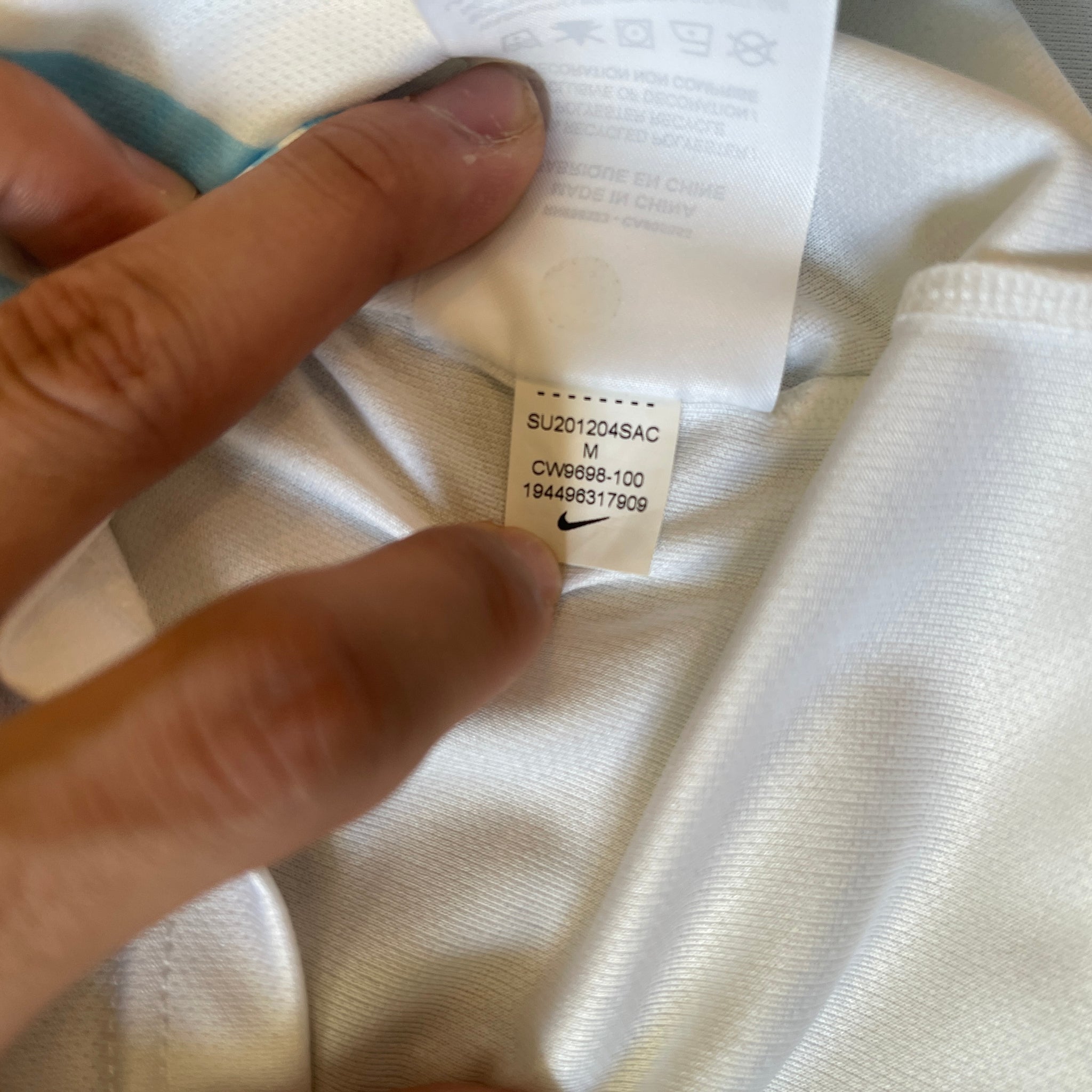 Nike Supreme FW20 Blue White Jewel Soccer Jersey (M)