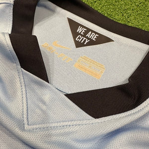 Nike Manchester City #16 Kun Aguero 2014/15 Home Football Kit (M)