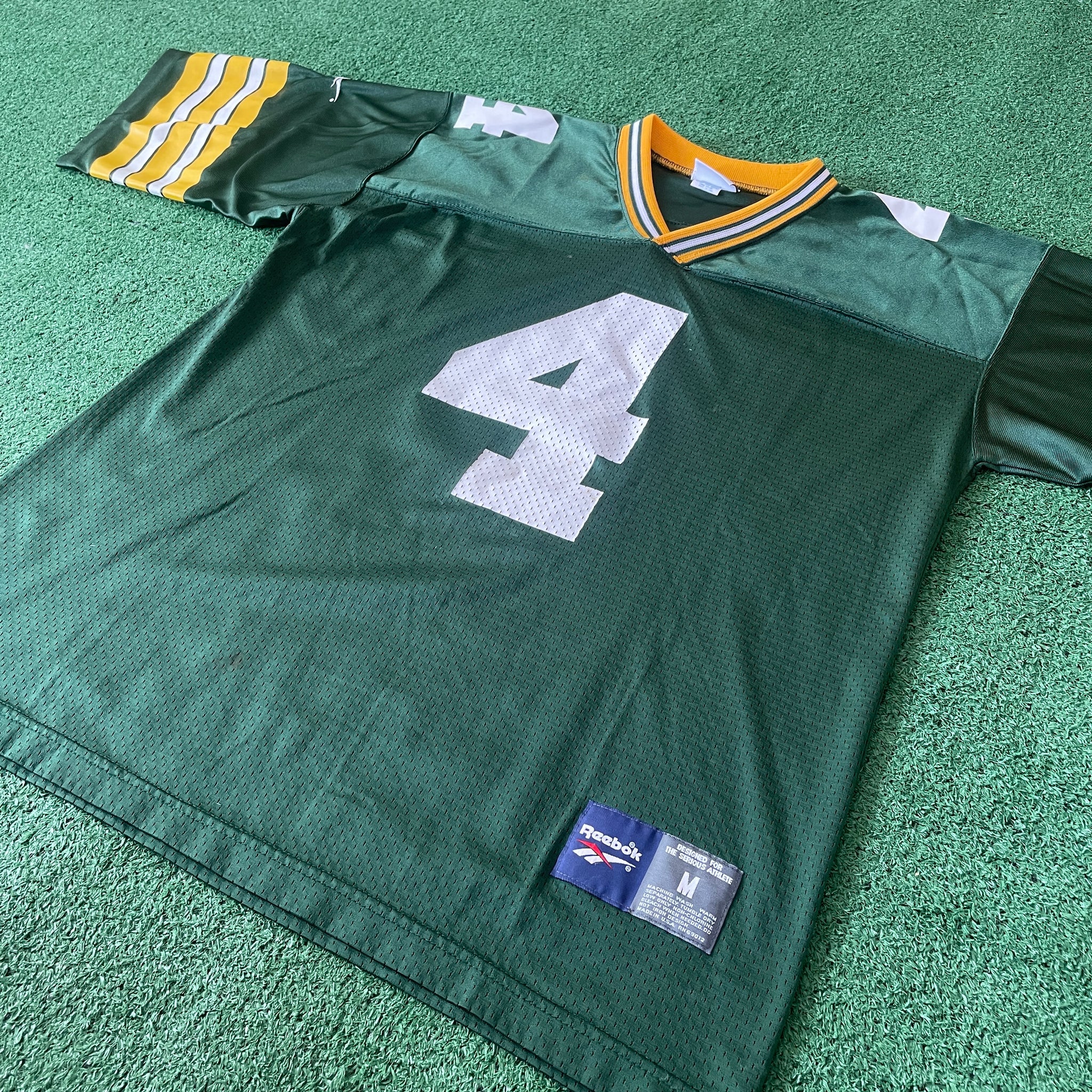 Vintage Reebok Green Bay Packers #4 Favre NFL Football Jersey (M)