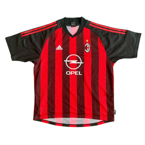 Vintage Adidas AC Milan 2002/03 Home Football Kit (L)