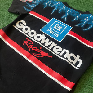 Vintage Preferred Sportswear Black Knight Dale Earnhardt All over Graphic T-Shirt (L)