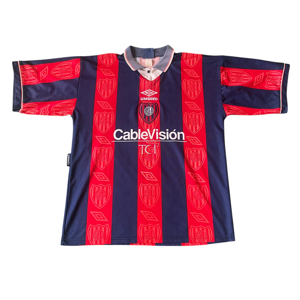 Vintage Umbro #9 CA San Lorenzo 1996/97 Home Football Kit (L)