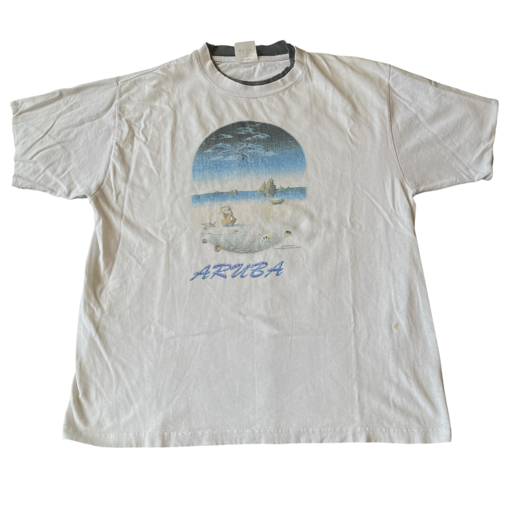 Vintage Santo Activewear Aruba 1995 Graphic T-Shirt (L)