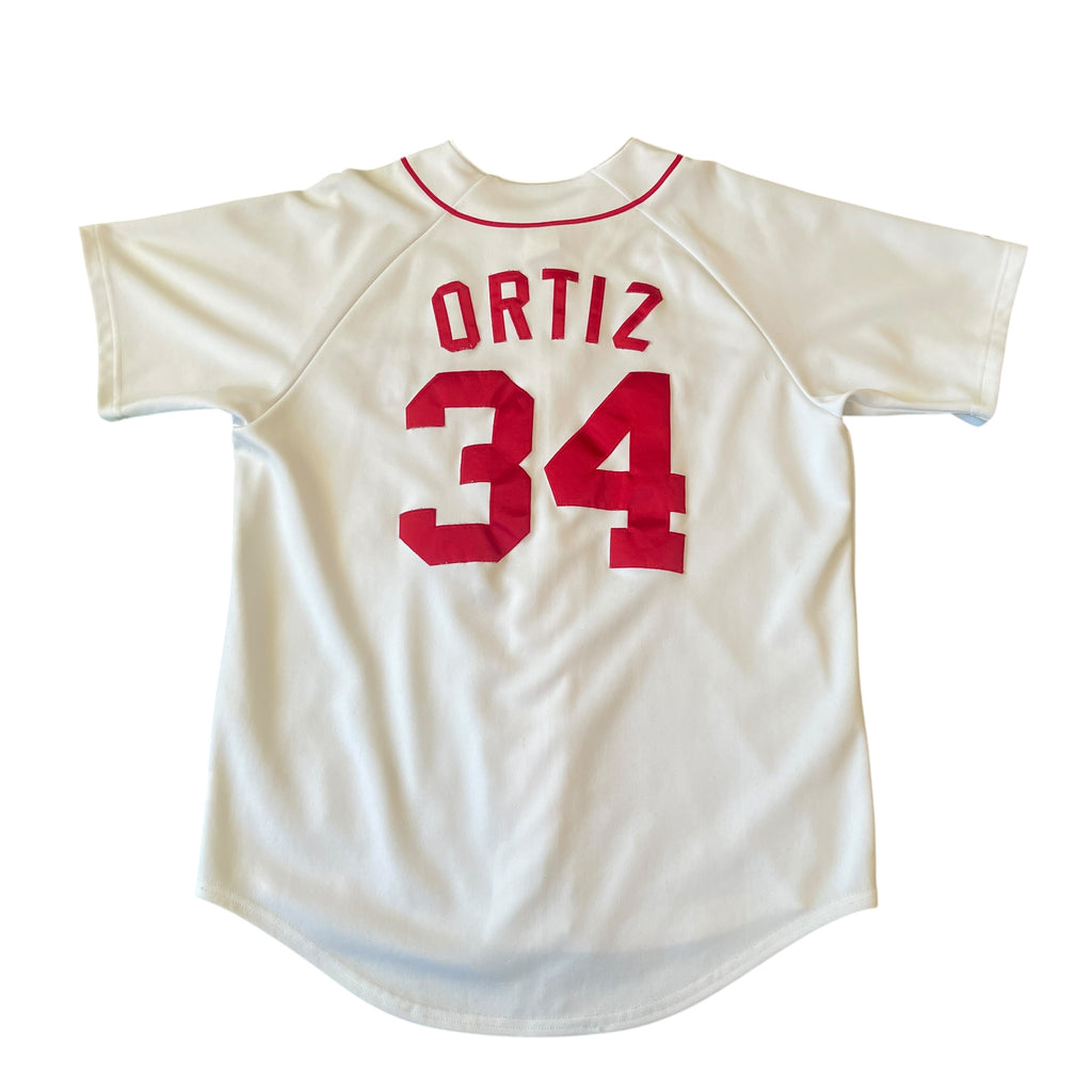 Vintage Majestic Boston Red Sox #34 Ortiz MLB Baseball Jersey (L)