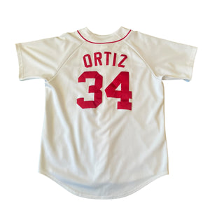 Vintage Majestic Boston Red Sox #34 Ortiz MLB Baseball Jersey (L)