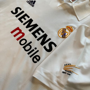 Vintage Adidas Real Madrid #5 Zidane 2002/03 Home Soccer Jersey (L)