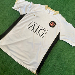 Vintage Nike Manchester United #15 Vidic 2006/07 Away Soccer Jersey (M/L)