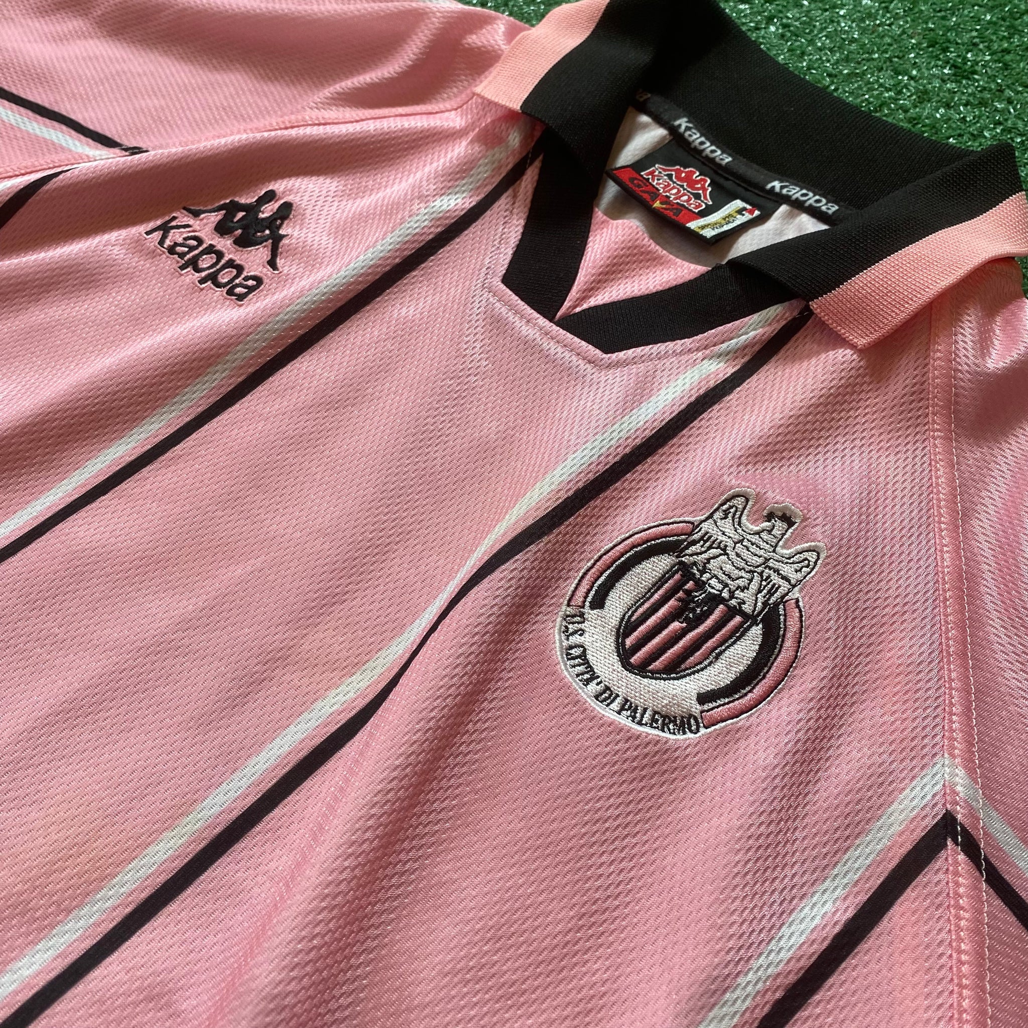 Vintage Kappa Palermo 1998/99 Home Soccer Jersey (L)