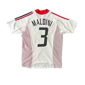 Vintage Adidas AC Milan #3 Maldini 2002/03 Away Soccer Jersey (M)