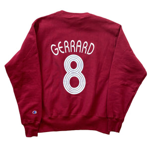 Custom Champion 2D Soccer #8 Gerrard Sweatshirt (L)