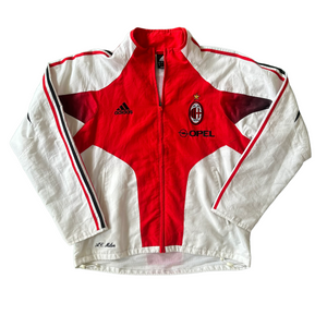 Vintage Adidas AC Milan Y2K Full Zip Warm-Up Jacket (M/L)