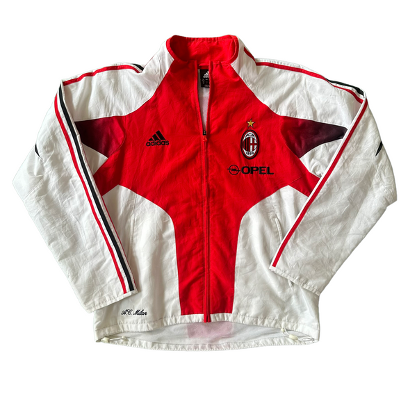 ウェア 80-90s old adidas ac milan uni y2k c-boy Vintage Adidas AC Milan Y2K Full Zip Warm-Up Jacket (M/L) – 2D Soccer
