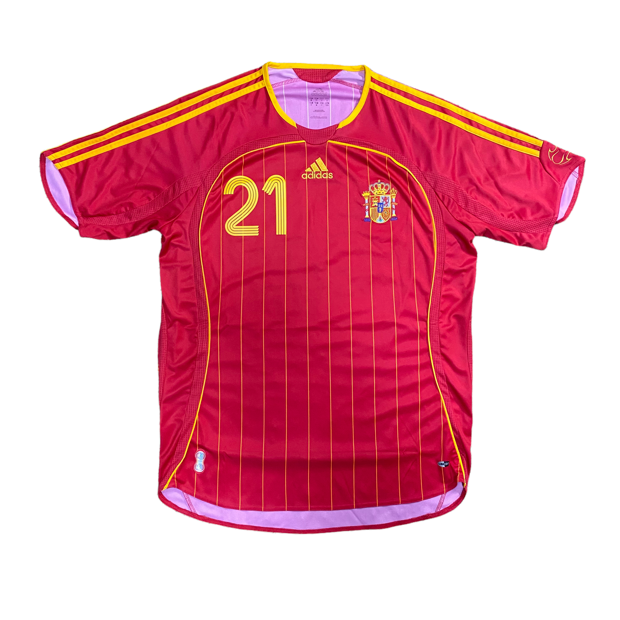 Vintage Adidas Spain #21 David Villa 2006 World Cup Home Jersey (M)