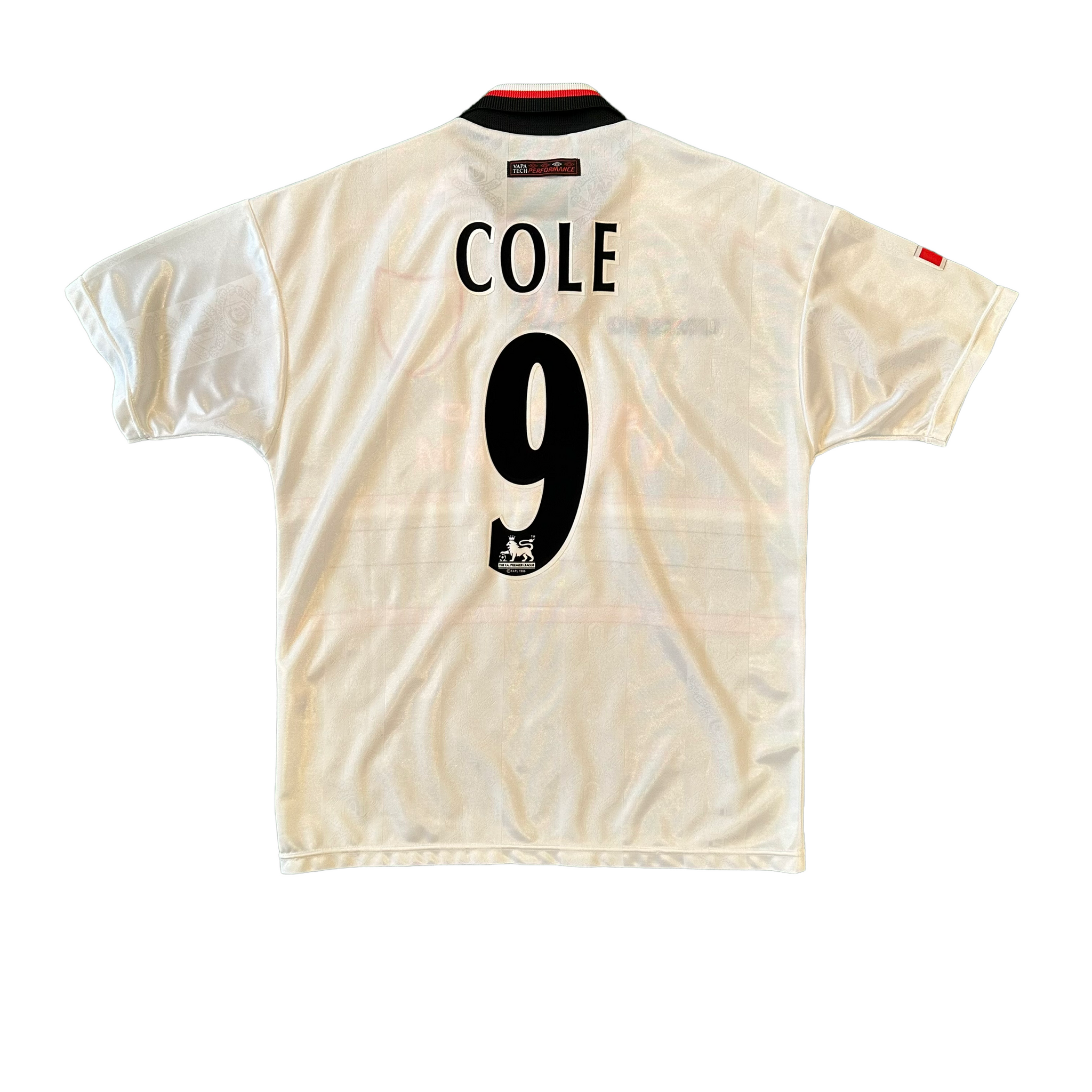 Vintage Umbro Manchester United #9 Cole 1998/99 Away Soccer Jersey (M)