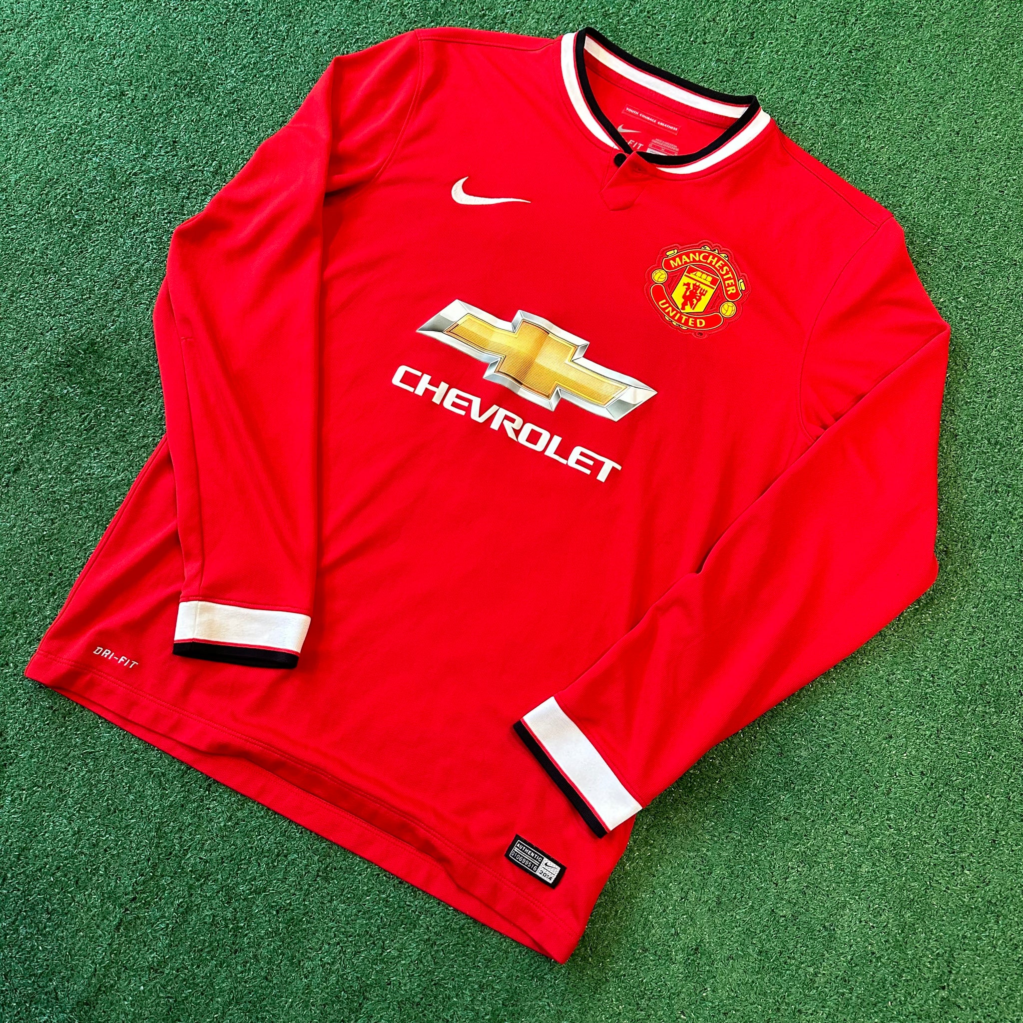 Nike Manchester United #20 V. Persie 2014/15 Home Soccer Jersey (M)