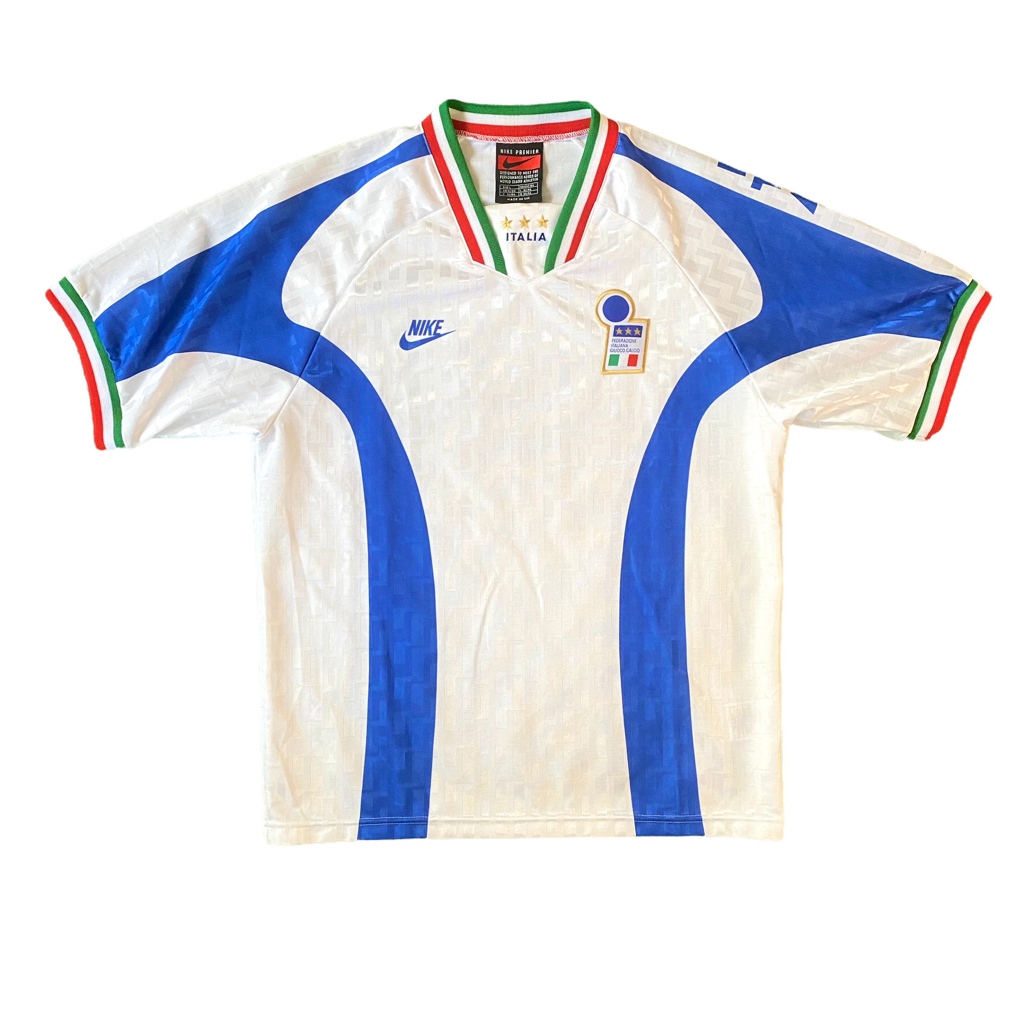 Vintage Nike Italy 90s Premier Training Soccer Jersey (L Vintage Nike Italy 90s Premier Training Soccer Jersey (L