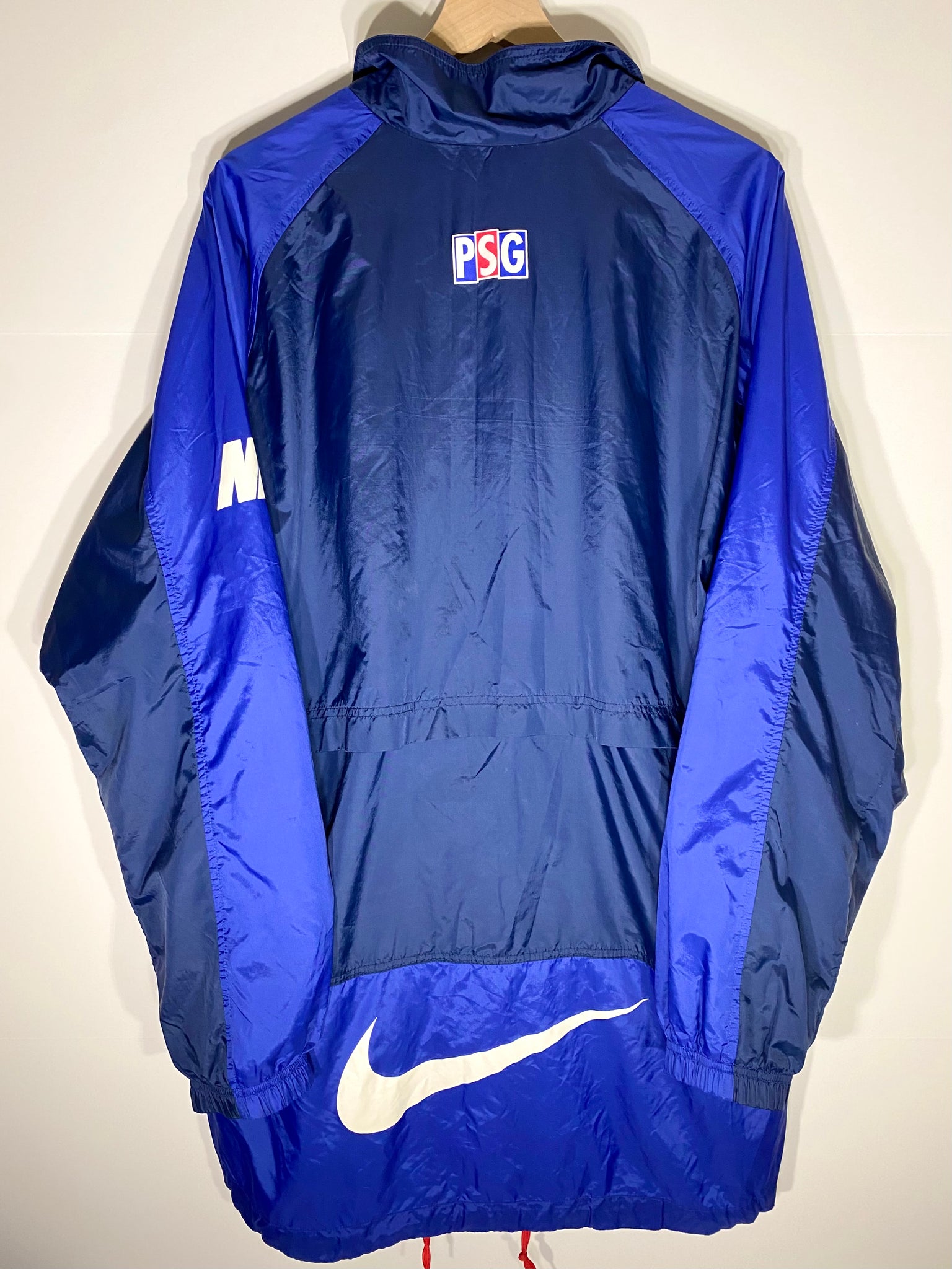 Vintage Nike PSG Long-Tail Team Windbreaker Jacket (XL)