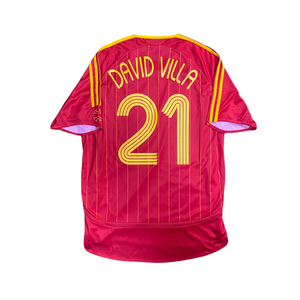 Vintage Adidas Spain #21 David Villa 2006 World Cup Home Jersey (M)