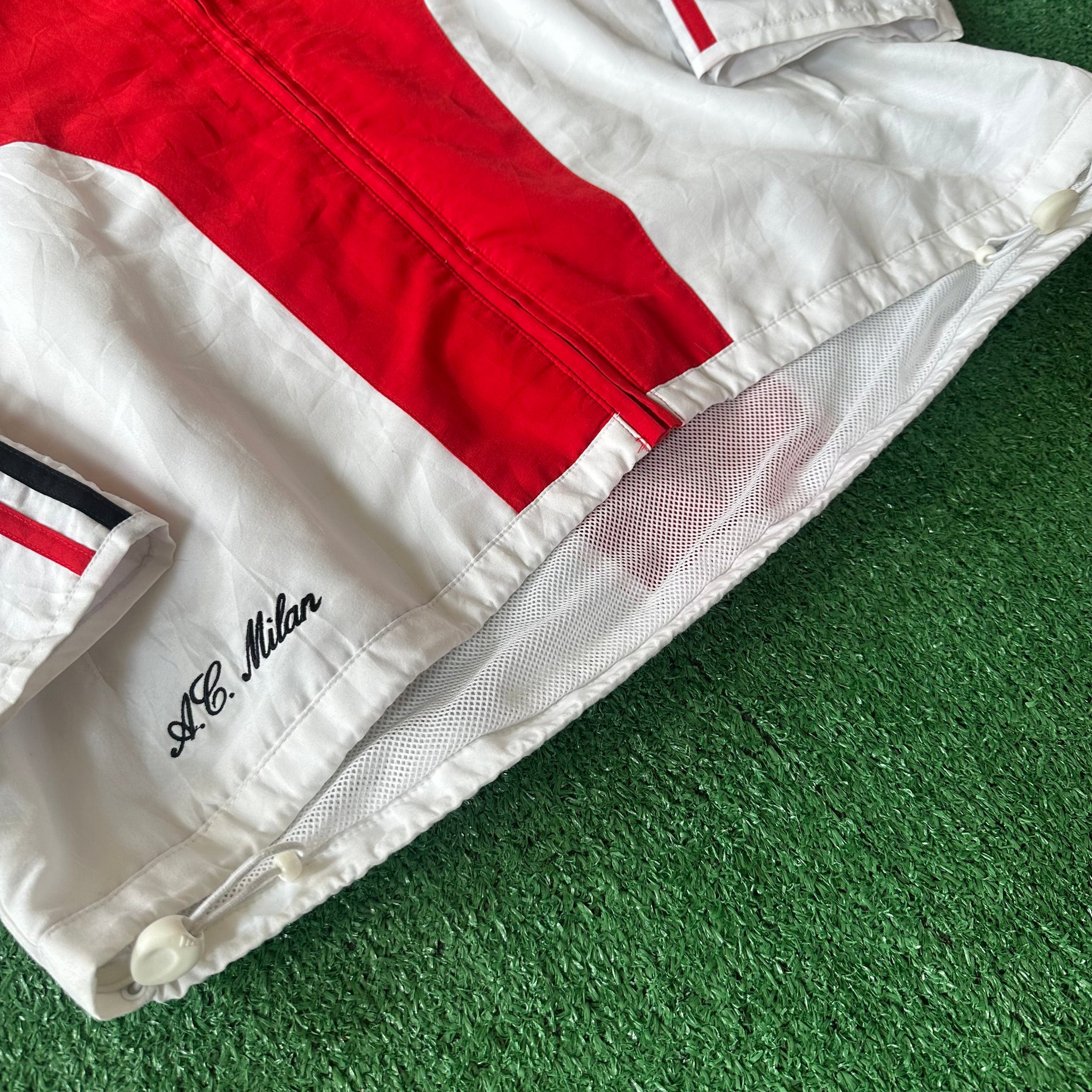 Vintage Adidas AC Milan Y2K Full Zip Warm-Up Jacket (M/L)