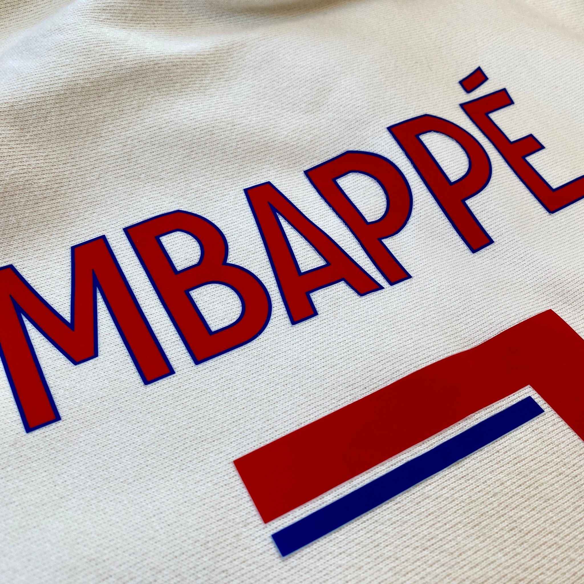 Custom Champion 2D Soccer #7 Mbappe Sweatshirt (L)