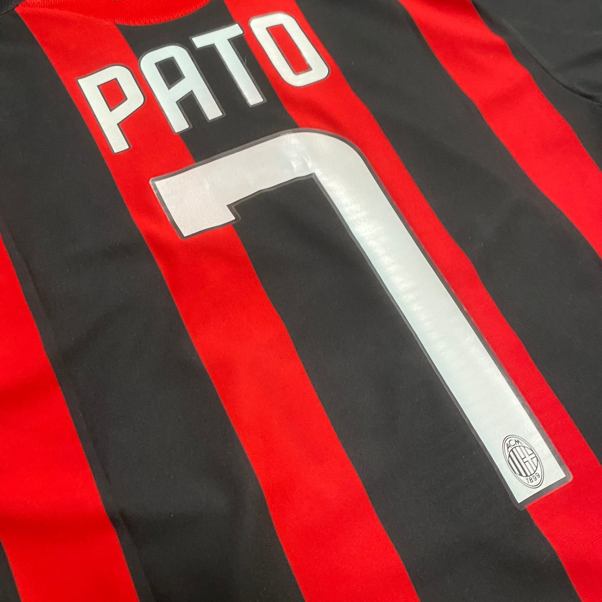 Adidas AC Milan #7 Pato 2008/09 Home Soccer Jersey (M)