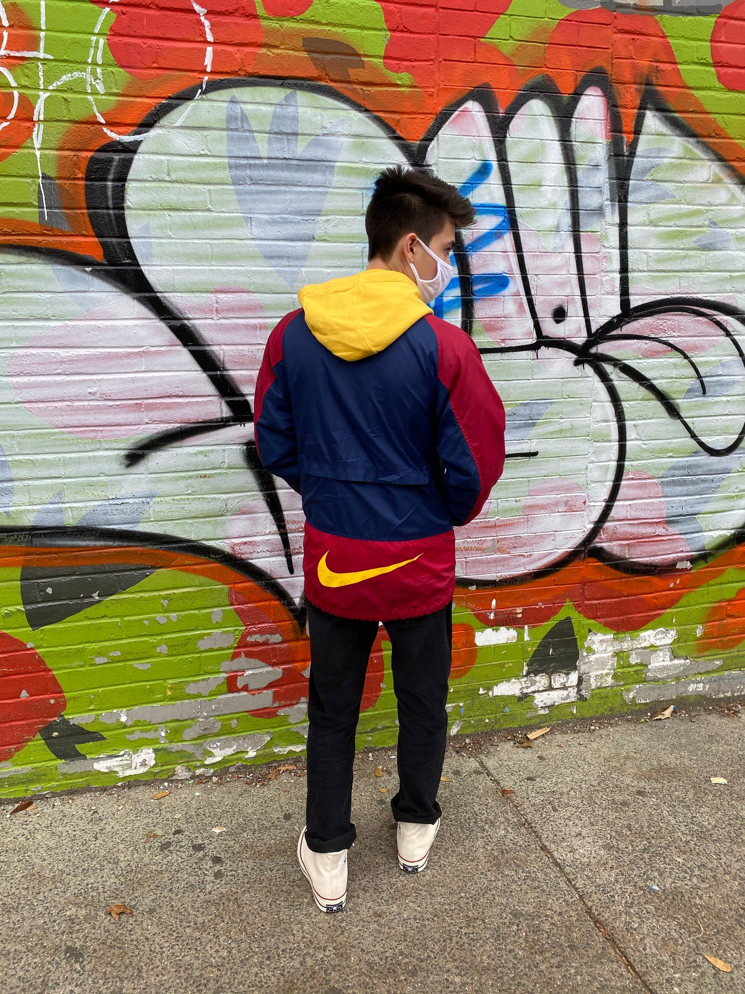 Vintage Nike Barcelona Long-Tail Team Windbreaker Jacket (S)