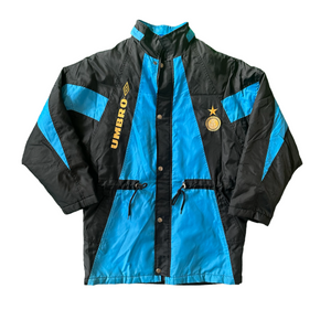 Vintage Umbro Inter Milan 90s Knee-Length Puffer Coat Jacket (M)