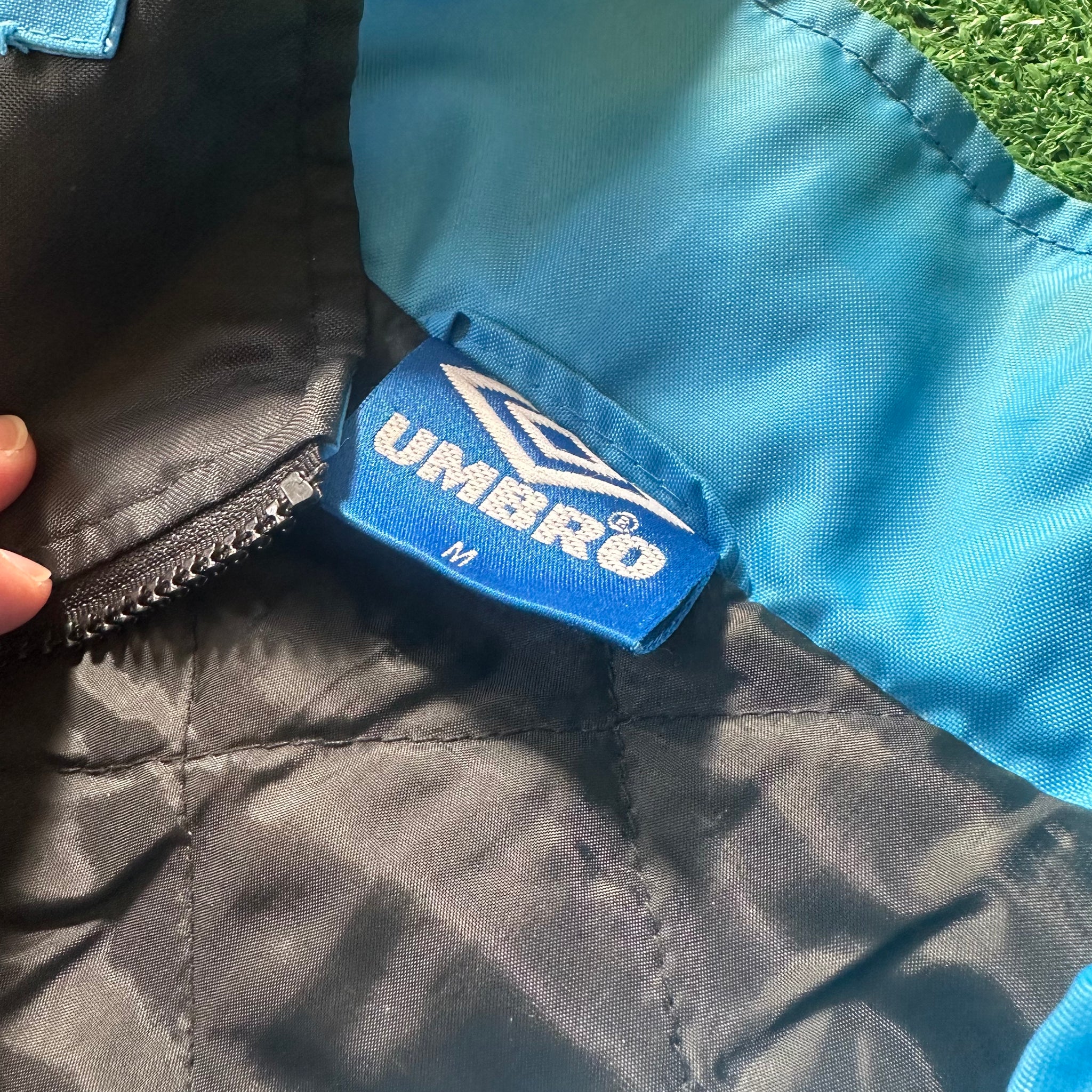 Vintage Umbro Inter Milan 90s Knee-Length Puffer Coat Jacket (M)