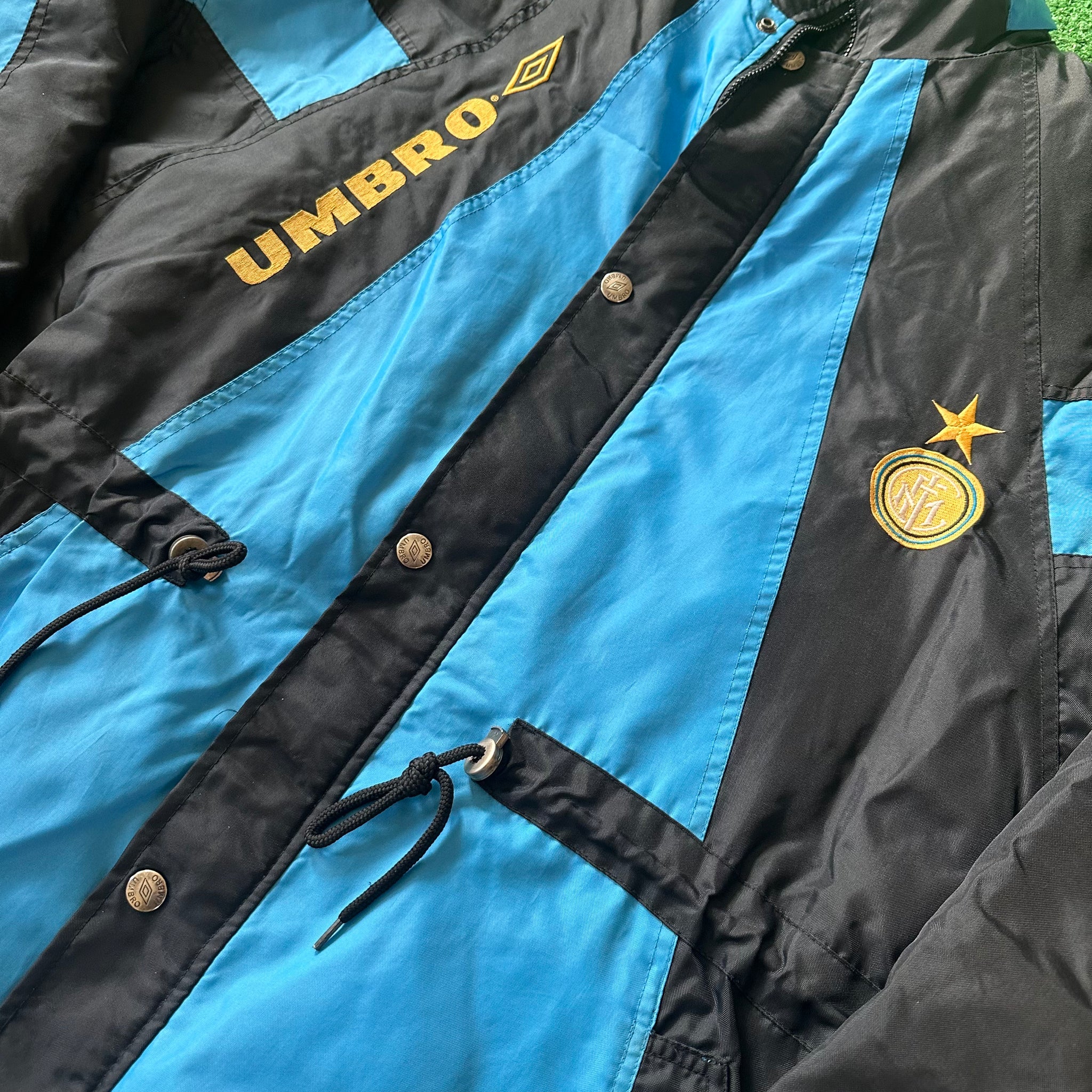 Vintage Umbro Inter Milan 90s Knee-Length Puffer Coat Jacket (M)