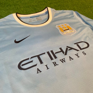 Nike Manchester City #42 Toure Yaya 2013/14 Home Soccer Jersey (L)