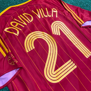 Vintage Adidas Spain #21 David Villa 2006 World Cup Home Jersey (M)