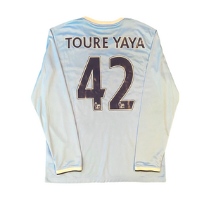 Nike Manchester City #42 Toure Yaya 2013/14 Home Soccer Jersey (L)