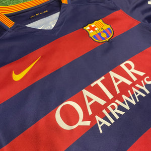 Nike Barcelona FC #9 Suarez 2015/16 Home Jersey (M)