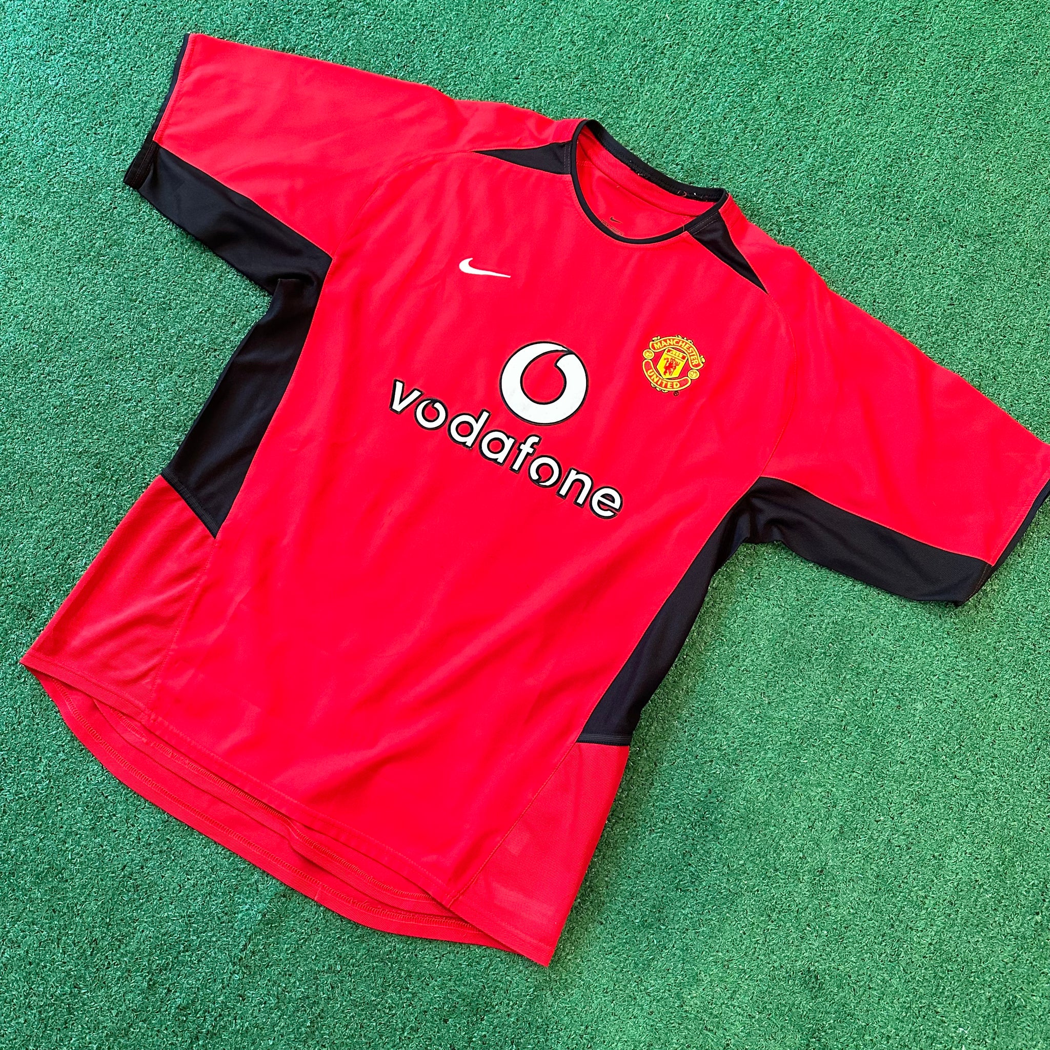 Vintage Nike Manchester United #21 Forlan 2003/04 Home Soccer Jersey (M)