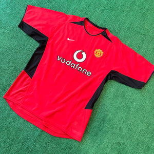 Vintage Nike Manchester United #21 Forlan 2003/04 Home Soccer Jersey (M)