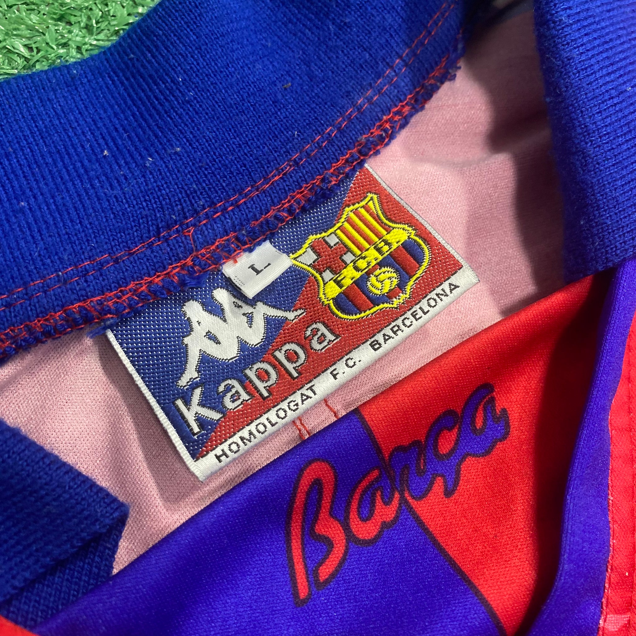 Vintage Kappa FC Barcelona 1993/95 Home Soccer Jersey (L)