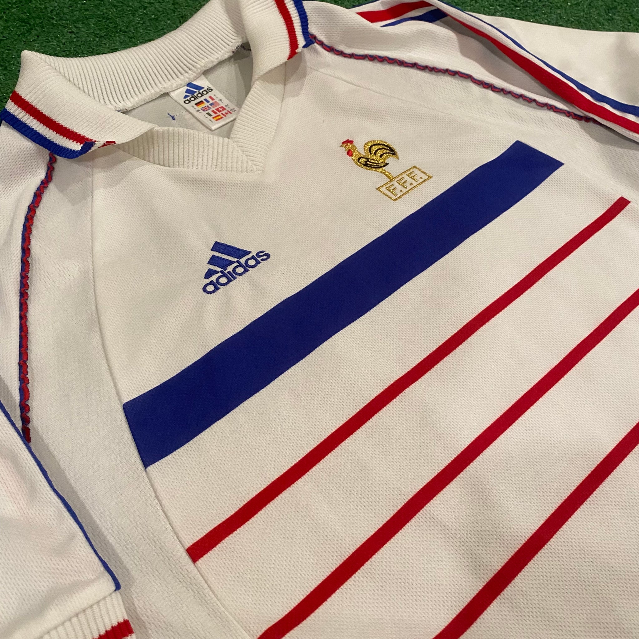 Vintage Adidas France 1998 World Cup Away Soccer Jersey (L)