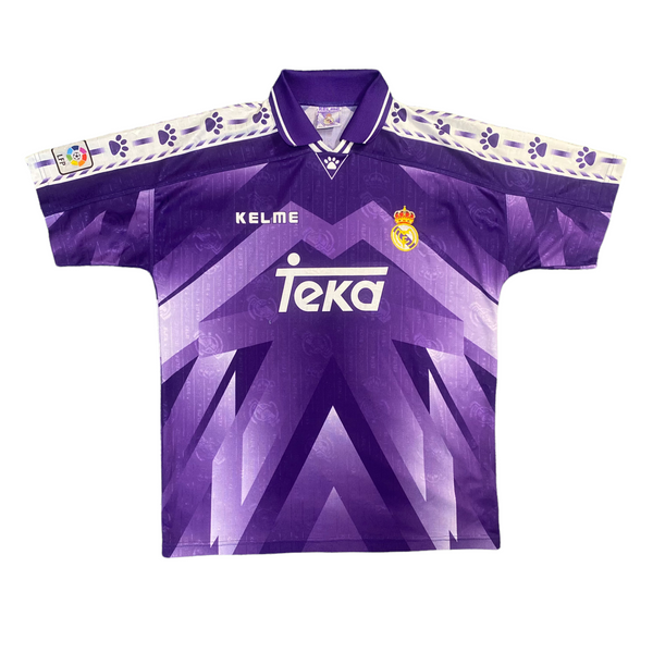 Vintage Kelme Real Madrid 1996/97 Away Soccer Jersey (L/XL) – 2D